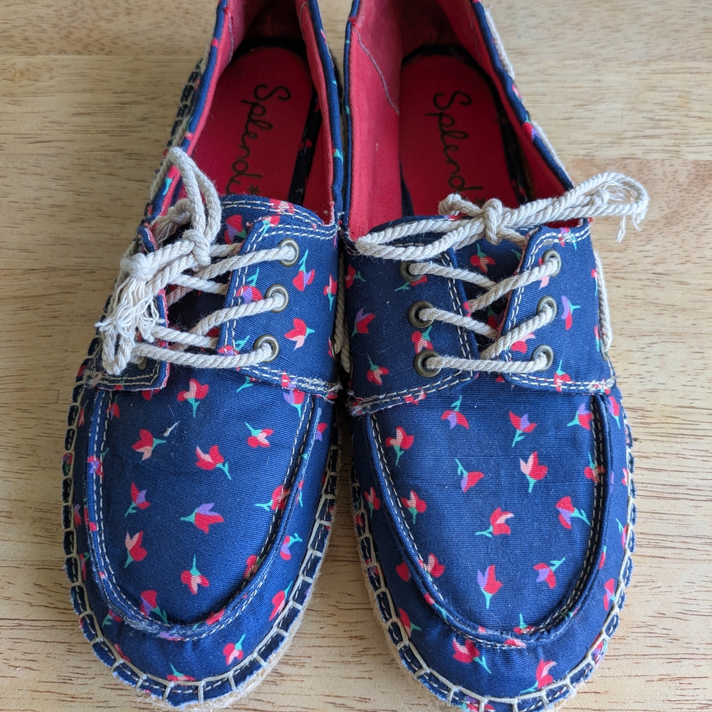 Splendid Women's Blue Floral Boat Shoes